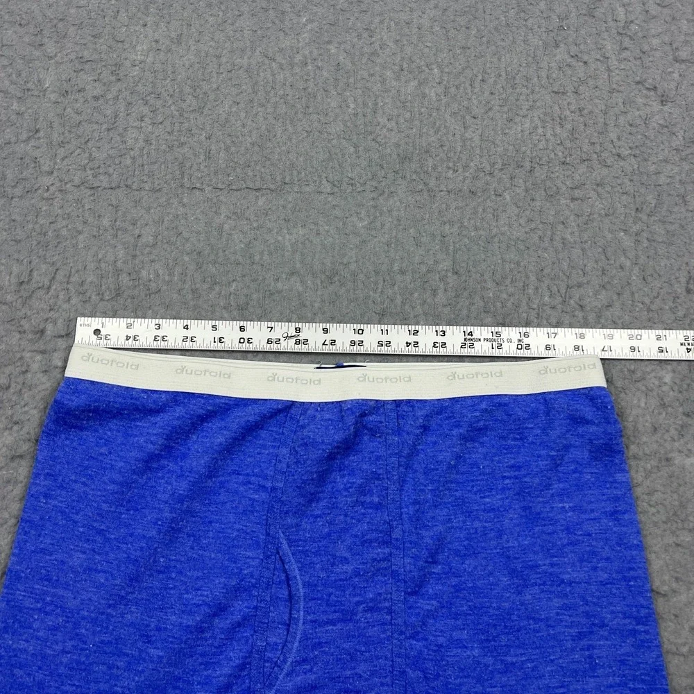 VTG DuoFold Thermal Shirt Pants Set Mens XL Blue Wool Blend Long Underwear 2 USA